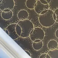 Ambalaje Flori Cadouri Bicolore Coli CIRCLE NEGRU AURIU ALB F7